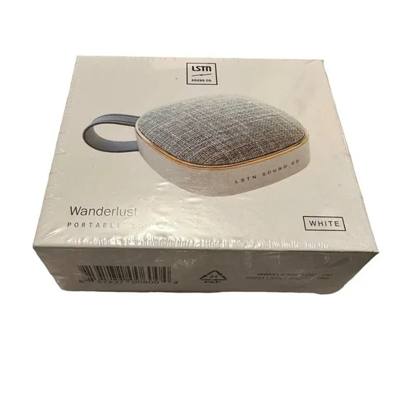 Portable Bluetooth Speaker from LSTN Sound Co., Wanderlust in White, new - Picture 3 of 10